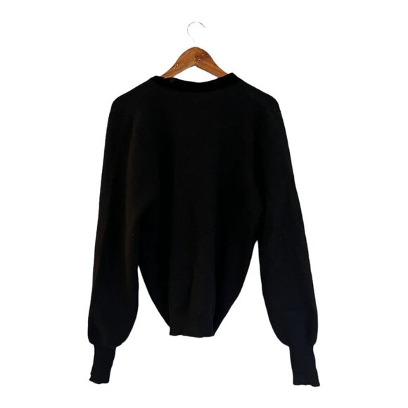 Blvck Velvet Detail Cardigan Sweater Size X Small - Picture 3 of 6